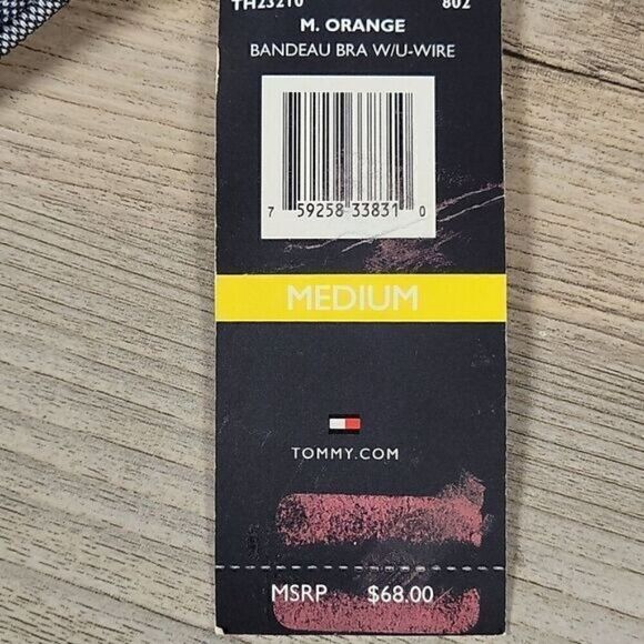 Tommy Hilfiger Bandeau Bikini Top Sz M - Picture 8 of 9